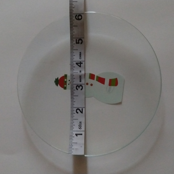NEW Pampered Chef Holiday Appetizer Plate Set * Glass Snowmen Christmas … - Picture 5 of 7